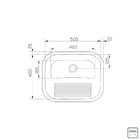 Tanque Tramontina Hera 50x40 94400107 Inox Acetinado + Sifão