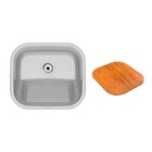 Tanque Tramontina Hera Compact 19 40x35 Escovado + Lixeira Tr