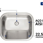 Tanque Tramontina Inox Prime Acetinado 50x40 Aço 304 C/ Vál.