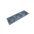 Tanque Triplo Grande Mármore Sintético Decoralita Cinza