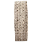 Tapa Furo Lamina Dourada Raízes PVC 13mm Marfim Tapa Furos