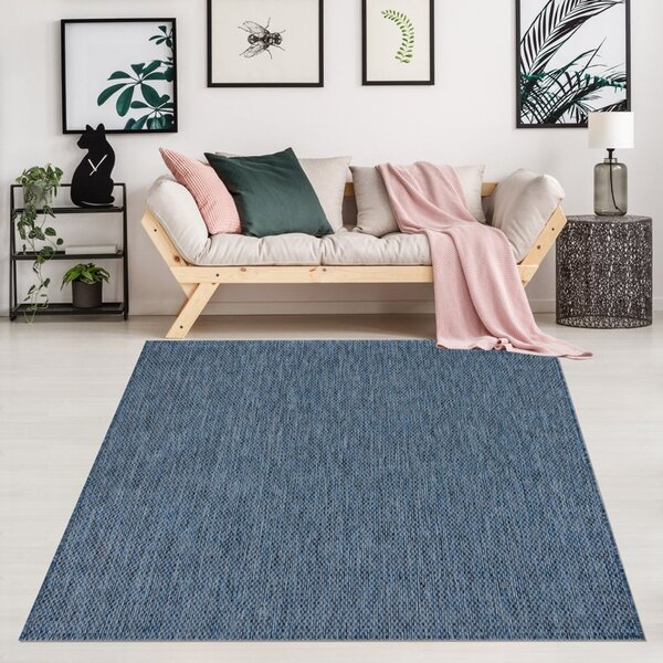 Tapete 1,00 X 1,40m Salinas Niazitex Azul