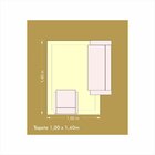 Tapete 100x140cm Caprioli Estampado Cinza