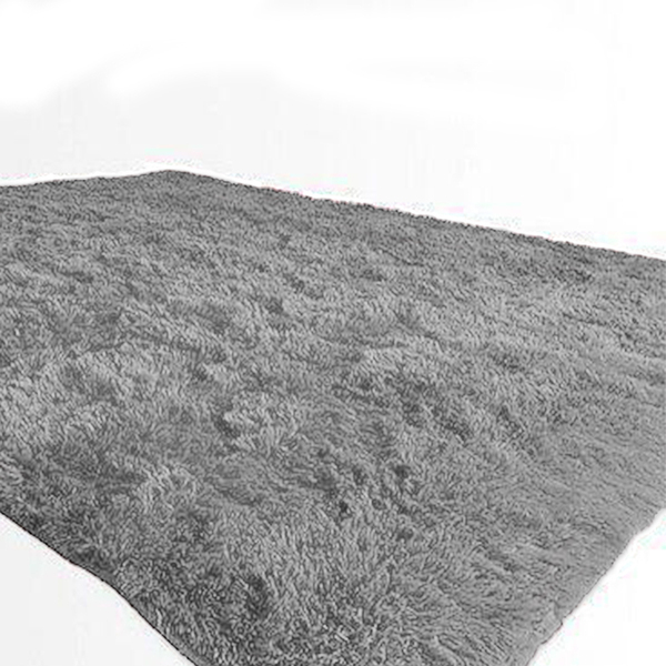 Tapete 140x100cm Cinza Para Quarto Macio - Casen