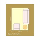 Tapete 150x200cm Caprioli Estampado Cinza