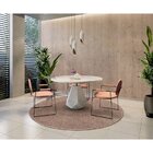 Tapete 190cm Redondo Elegant Tapetes São Carlos Rose Silver