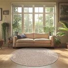 Tapete 190cm Redondo Mariana Tapetes São Carlos Coral