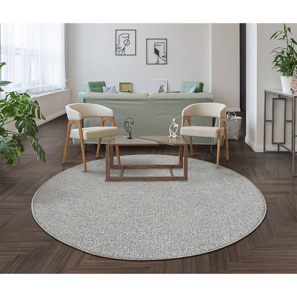 Tapete 190cm Redondo Paradise Tapetes São Carlos Ceu Prateado