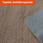 Tapete 200x140cm Sala Peludo Bege Casen