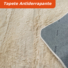 Tapete 200x140cm Sala Peludo Nude Casen