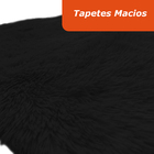 Tapete 200x240cm Sala Peludo Preto Casen