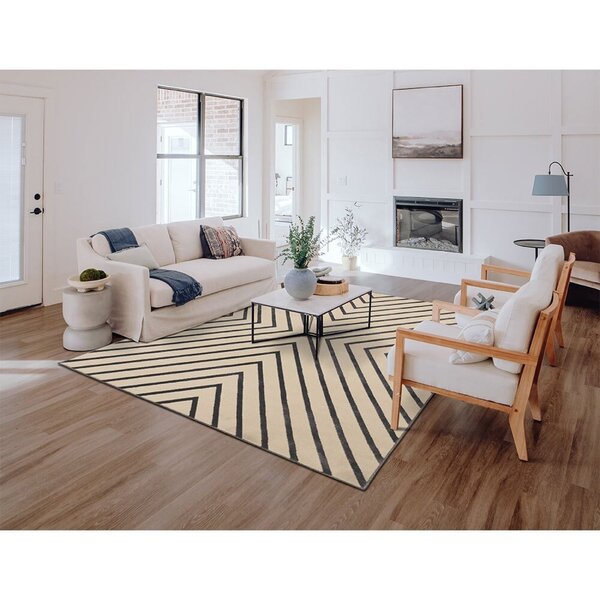 Tapete 200x250cm Lyre Supreme Tapetes São Carlos Chevron Carb