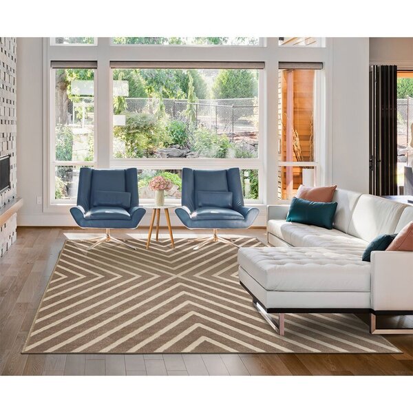 Tapete 200x250cm Lyre Supreme Tapetes São Carlos Chevron Natu