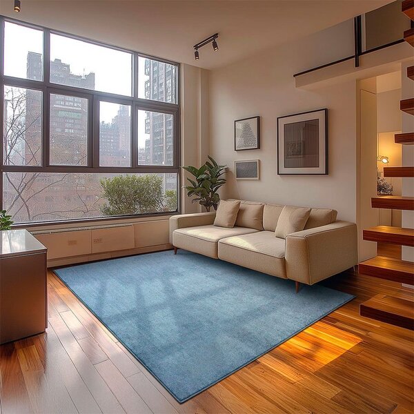 Tapete 200x250cm Relex N Tapetes São Carlos Azul Cobalto