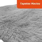 Tapete 200x300cm Sala Peludo Cinza Casen