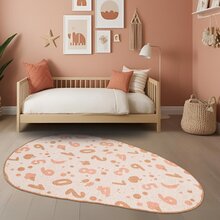 Tapete 250x200cm Antiderrapante Infantil São João Laranja/beg