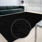 Tapete  300x200cm Preto Para Quarto  Macio - Casu