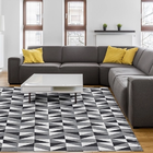 Tapete  Sala Jacquard Dallas 1,35 M X 2,00 M Antiderrapante -