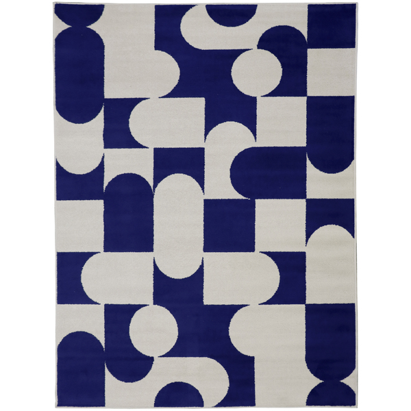 Tapete Abstrato Athos Azul 1,50X2,00m Tapetes São Carlos