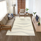 Tapete Abstrato Retangular Curvas Ambar Áreas Internas Prata 1,50X2,00m