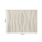 Tapete Abstrato Retangular Curvas Ambar Áreas Internas Prata 2,50X3,50m