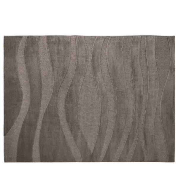 Tapete Abstrato Curvas Cinza 1,50x2,00m Tapetes São Carlos