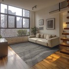 Tapete Abstrato Curvas Cinza 2,00x2,50m Tapetes São Carlos