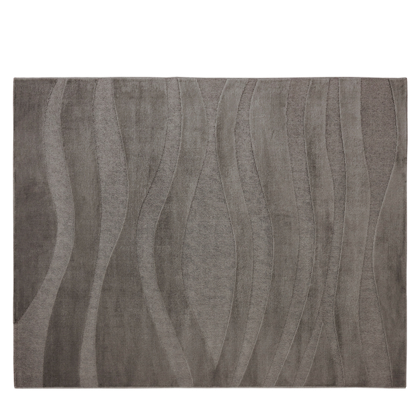 Tapete Abstrato Curvas Cinza 2,00x2,50m Tapetes São Carlos