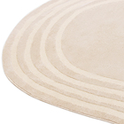 Tapete Abstrato Internas Poliéster e Polipropileno Bege 1,50x2,00cm Via Star