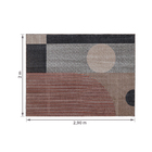 Tapete Abstrato Retangular Organic Sct Polipropileno Multicolorido Interno 2x2,9m Tapetes São Carlos