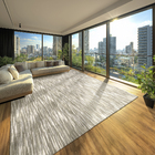 Tapete Abstrato Polipropileno Bege e Branco 2,50x3,00cm Tapetes São Carlos