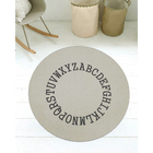 Tapete Alfabeto Redondo Ø100cm Areia - Antiderrapante