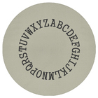 Tapete Alfabeto Redondo Ø100cm Areia - Antiderrapante