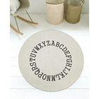 Tapete Alfabeto Redondo Ø100cm Natural - Antiderrapante