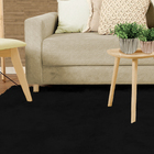 Tapete Antiderrapante 200x150cm Peludo Macio Preto Casen