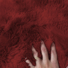 Tapete Antiderrapante 300x200cm Peludo Macio Vermelho Casen