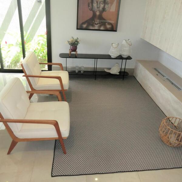 Tapete Antiderrapante Geométrico - Sala  Quarto 1 00 X 1 40m