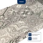 Tapete Antiderrapante Tropical 43cm X 130cm Azulejo Cinza Kap