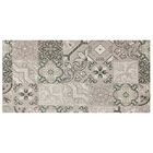 Tapete Antiderrapante Tropical 43cm X 130cm Azulejo Cinza Kap