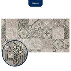 Tapete Antiderrapante Tropical 43cm X 130cm Azulejo Cinza Kap