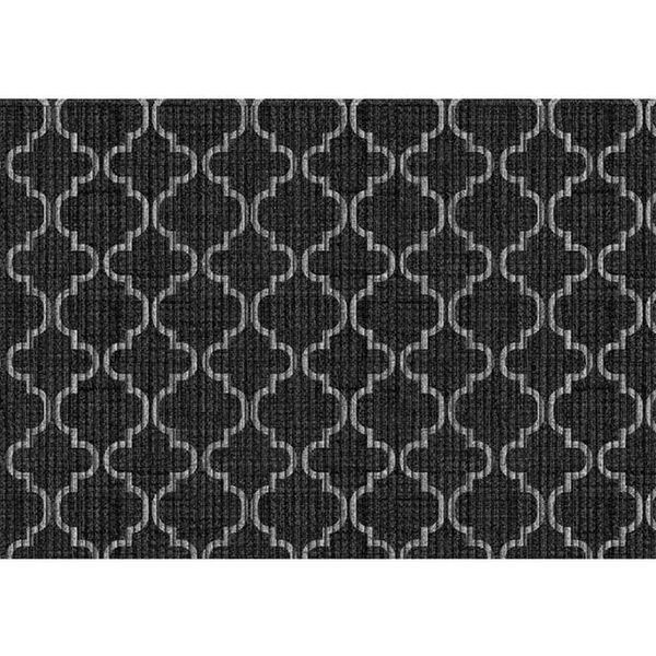 Tapete Antiderrapante Tropical 43cm X 65cm Árabe Preto Kapazi