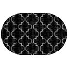 Tapete Antiderrapante Tropical 43cm X 65cm Árabe Preto Kapazi