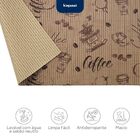 Tapete Antiderrapante Tropical 43cm X 65cm Café Expresso Kapa