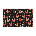 Tapete Antiderrapante Tropical 43cm X 65cm Galinhas Black 2.0