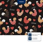 Tapete Antiderrapante Tropical 43cm X 65cm Galinhas Black 2.0