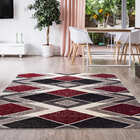 Tapete Antuerpia 04 100x140 - Vermelho Bege - Edantex