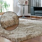 Tapete Apolo Peludo E Liso Casa Dona 150cmx200cm Bege