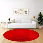 Tapete Apolo Redondo Pelo Baixo 1,5m - Diversas Cores Vermelho
