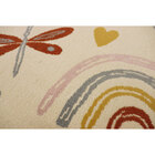 Tapete Arco íris Redondo de Polipropileno Multicolorido Áreas Internas 1,40x1,40m