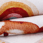 Tapete Arco-Íris Retangular Poliéster e Algodão Rosa Internas 100x150cm Via Star